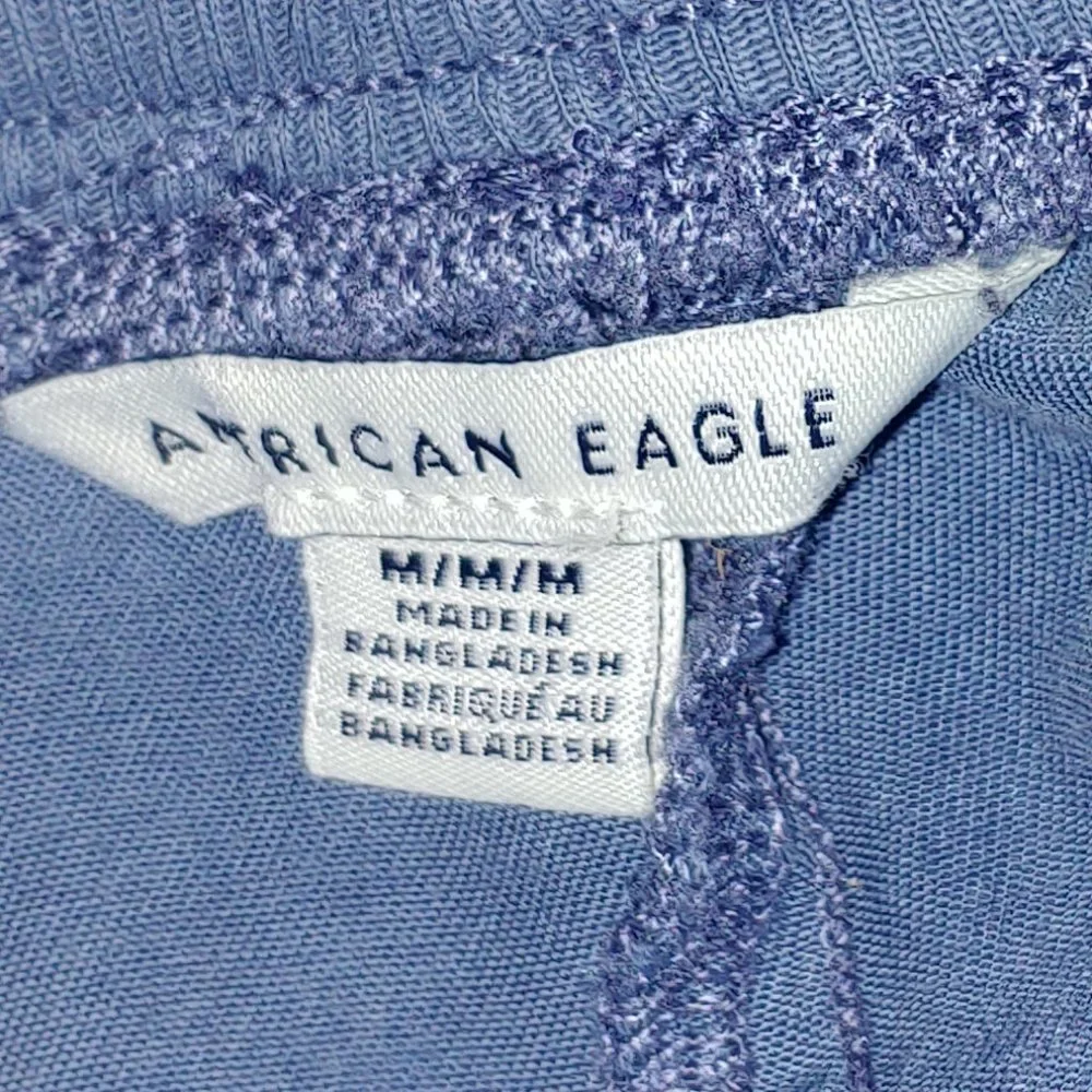 American Eagle Cargo Cuffed Pull On Joggers size M Blue